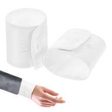 2Paare Weiße Abnehmbare Armreifen Stoff Accessoires