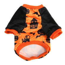 Moletom de inverno para cães com estampa de abóbora de Halloween, roupa macia e elástica de lã para animais de estimação, ideal para cães e