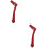 2Pièces Levier De Aluminium Rouge Accessoire Résistant 8