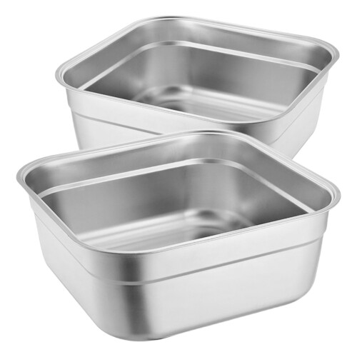6Pièces Carrés Argent Pour Lavage Préparation Cuisine