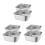 6Pièces Carrés Argent Pour Lavage Préparation Cuisine 4
