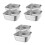 6Pièces Carrés Argent Pour Lavage Préparation Cuisine 6