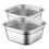 6Pièces Carrés Argent Pour Lavage Préparation Cuisine 3