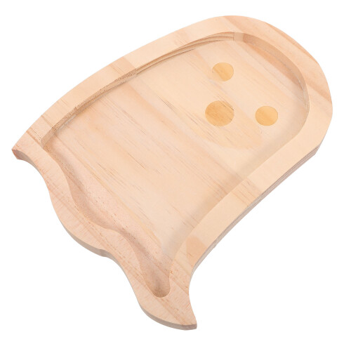 4Pièces Plateau En Bois Marron Pour Service Décor Halloween 1