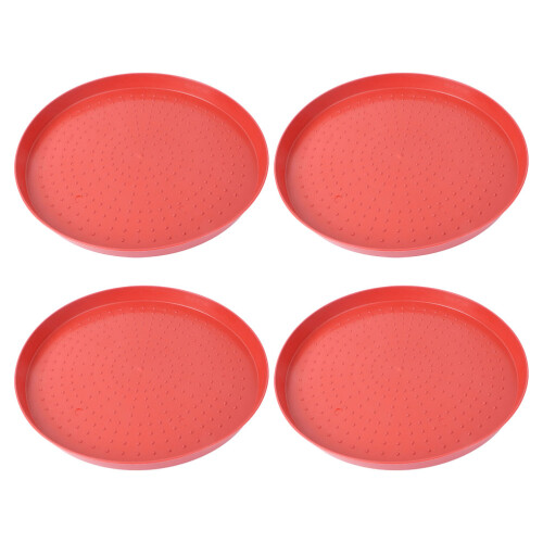 8Pièces Plateau De Rouge Plastique Pour Canards Poulets 1