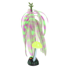 2Pièces Ornement Aquarium Plante Silicone Violet Décor Naturel