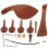 3Ensembles Accessoires Violon Bois Jujubier Tailpiece 2