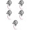 5Pièces Indicateur Argenté Aluminium Accessoires Durables 9