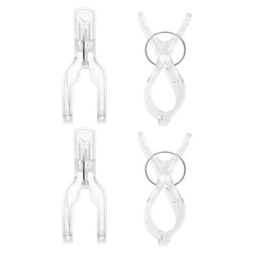 8Pièces Clips Serviettes Spring-Loaded Transparent Pour Maison