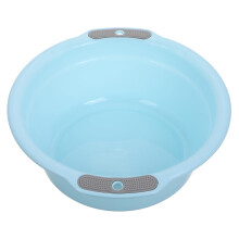 Plastic Wash Basin, Round Plastic Tub, Washing Basin, Portable Shampoo Bowl, Round Washbasin, Bottle Washer, Sky Blue Plastic