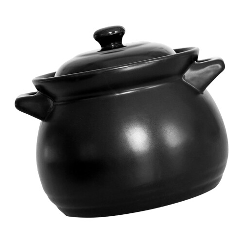 2Pièces Casserole Polyvalente Noire En Céramique Pour