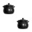 2Pièces Casserole Polyvalente Noire En Céramique Pour 7