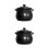 2Pièces Casserole Polyvalente Noire En Céramique Pour 10