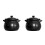 2Pièces Casserole Polyvalente Noire En Céramique Pour 5