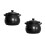 2Pièces Casserole Polyvalente Noire En Céramique Pour 8