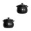 2Pièces Casserole Polyvalente Noire En Céramique Pour 9