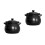 2Pièces Casserole Polyvalente Noire En Céramique Pour 4