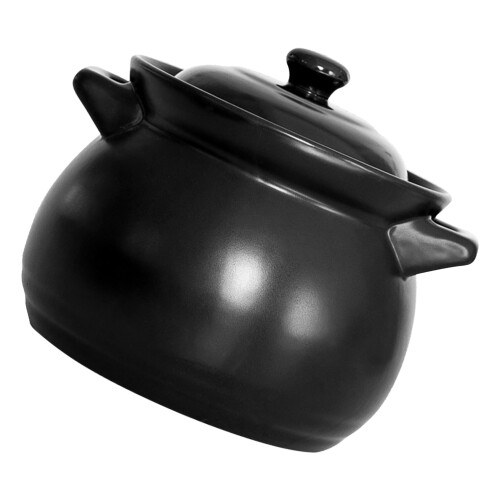 2Pièces Casserole Polyvalente Noire En Céramique Pour 1