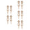 10Pièces Appliques Bois Khaki Sculpté Naturelle Décor 7