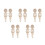 10Pièces Appliques Bois Khaki Sculpté Naturelle Décor 5
