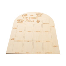 3Pièces Cartes Bois Beige Bébé Accessoires Photo Cadeau Shower