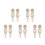 10Pièces Appliques Bois Khaki Sculpté Naturelle Décor 6