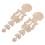 10Pièces Appliques Bois Khaki Sculpté Naturelle Décor 3