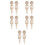 10Pièces Appliques Bois Khaki Sculpté Naturelle Décor 9