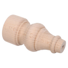 5Pièces Finials Bois Beige Non Fini Pour Main Courante Escalier