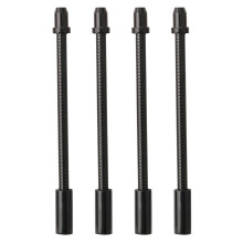 4Pièces Conduits Flexibles Acier Aluminium Noir Résistants