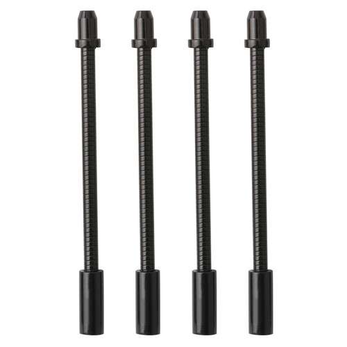 4Pièces Conduits Flexibles Acier Aluminium Noir Résistants