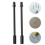 4Pièces Conduits Flexibles Acier Aluminium Noir Résistants 10