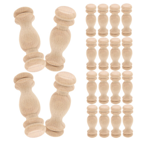 100Pièces Balustres Bois Khaki Style Pour Rambarde Porche 1
