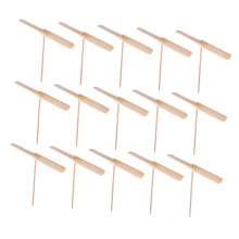 Wooden Flying Dragonfly 15Piece Set Outdoor HandRubbed Propeller Insect Toy For Educational Coordination Play