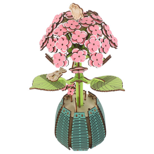 3Ensembles Bouquet Hydrangea Bois DIY Décor De Bureau Couleurs Variées 1