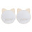 4Pcs Khaki Wood Framed Cat Mirror Decorative Hanging Wall Art 2
