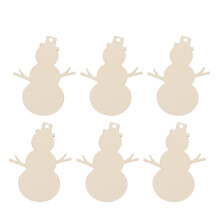 250Pcs Beige Wooden Christmas Hanging Ornaments for Home Decor