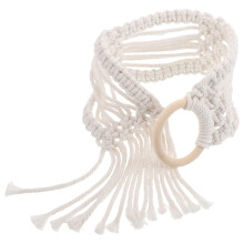 4Pcs Cotton Rope Macrame Hanging Tapestry Beige for Living Room Office