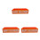 3Pièces Bols À Bois Orange Décor Table Automne 4