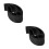 2Pièces Pince Porte- Volant Compacte En Pe Noir Usage Extérieur 5
