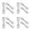 12Pcs Grey Stainless Steel Countersunk Handle Screws for DIY Use 8