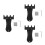 3Pcs Durable Pool Cue Rack Black Plastic Iron Foldable Billiards Stand 6