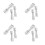 12Pcs Grey Stainless Steel Countersunk Handle Screws for DIY Use 9