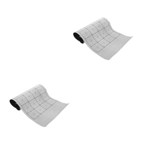 2Pièces Tapis Chinoise Réutilisable Gris Pour Pratique 2
