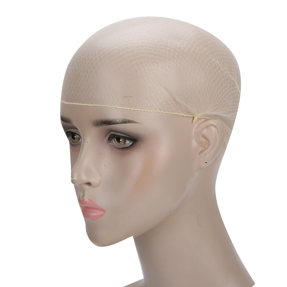 144pcs Nylon Disposable Wig Caps Breathable Mesh Hair Net Beige