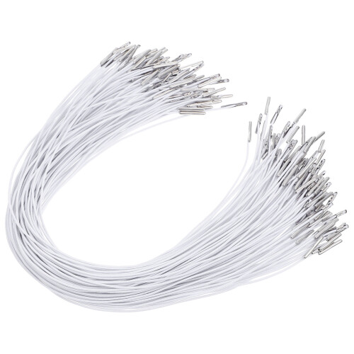 300Pièces Corde Élastique Blanche Avec Barbes Métal Pour Bricolage