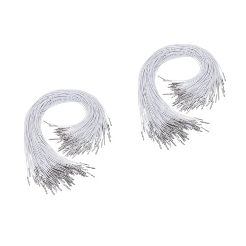 300Pièces Corde Élastique Blanche Avec Barbes Métal Pour Bricolage 2