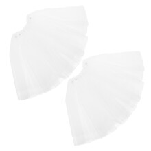 3Pairs White Tulle Detachable Bridal Sleeves Layered Puff for Wedding
