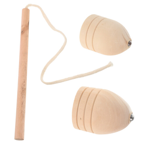 5Ensembles Toupies Bois Kaki Design Traditionnel 2