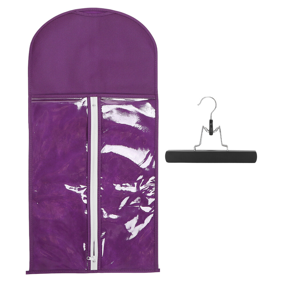 Zip Up Closure Wig Storage Bag Front Transparent Window Prevents Dust And Moisture Durable Material Strong Hook Improves Lifespan Of Hair Extensions